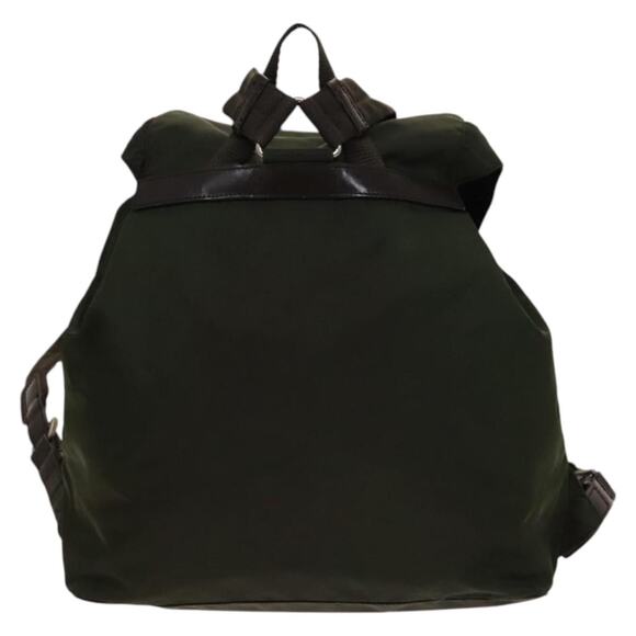 PRADA Backpack Nylon Khaki Silver - Picture 3 of 10